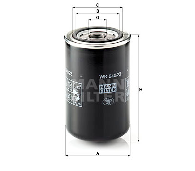 Filtro carburante MANN-FILTER WK 940/23