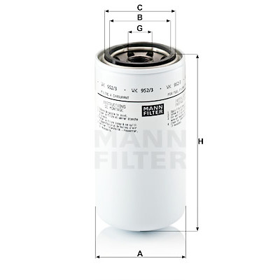 Filtro carburante MANN-FILTER WK 952/3