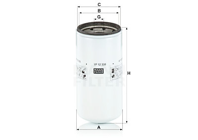 Filtro olio MANN-FILTER WP 12 308