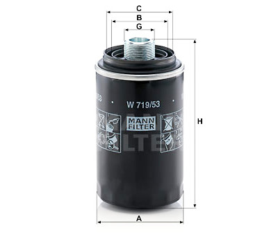Filtro olio MANN-FILTER W 719/53