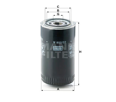 Filtro olio MANN-FILTER W 950/22