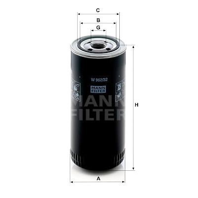 Filtro olio MANN-FILTER W 962/32