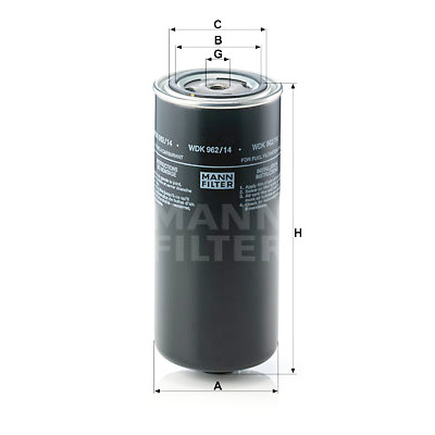 Filtro carburante MANN-FILTER WDK 962/14