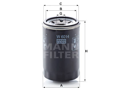 Filtro olio MANN-FILTER W 6014