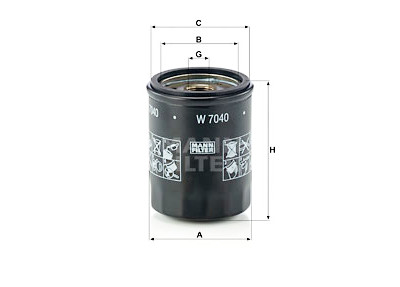 Filtro olio MANN-FILTER W 7040