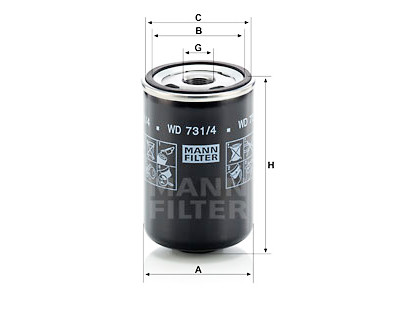 Filtro olio MANN-FILTER WD 731/4