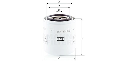 Filtro carburante MANN-FILTER WK 10 020