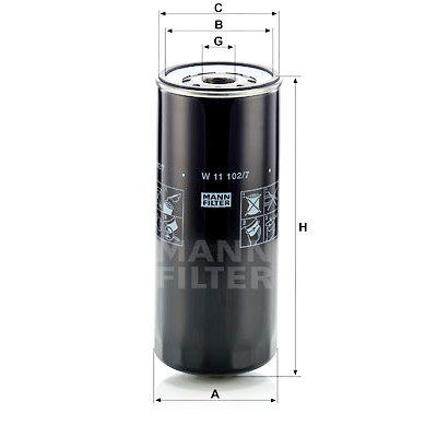 Filtro olio MANN-FILTER W 11 102/7
