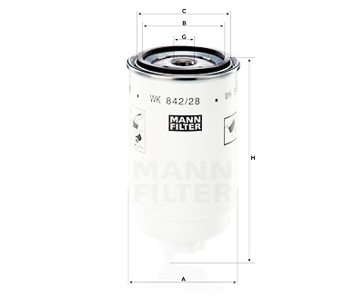 Filtro carburante MANN-FILTER WK 842/28