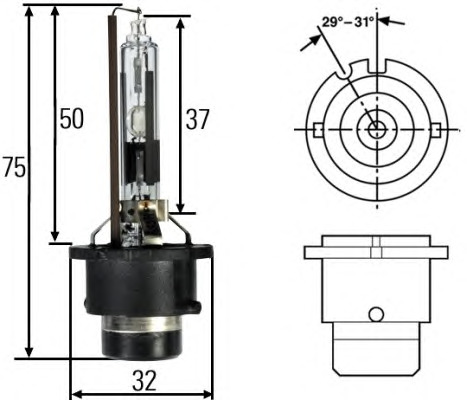 Lampada abbagliante HELLA 8GS 007 001-121