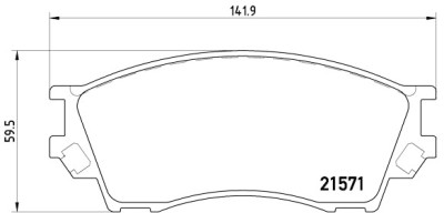 Set di 4 pastiglie freno BREMBO P 49 019
