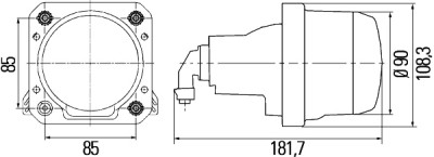 Faro anteriore HELLA 1LL 009 998-051