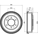 set di tamburi del freno