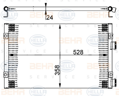 Condensatore, aria condizionata BEHR HELLA SERVICE 8FC 351 302-241