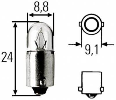 Confezione di lampade, luce interna (10 unità) HELLA 8GP 002 068-241