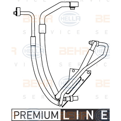 Tubería de alta presión, aire acondicionado BEHR HELLA SERVICE