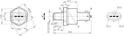 Sensor, presión combustible
