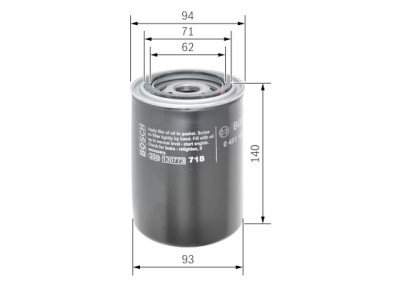 Filtro olio BOSCH 0 451 104 005
