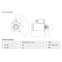 Motorino di avviamento BOSCH 0 986 024 220