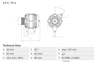Alternatore BOSCH 0 986 038 740