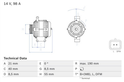 Alternatore BOSCH 0 986 042 770
