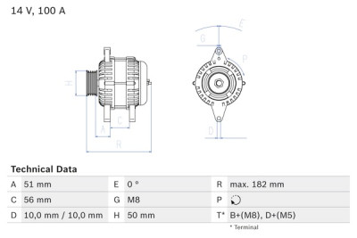 Alternatore BOSCH 0 986 043 680