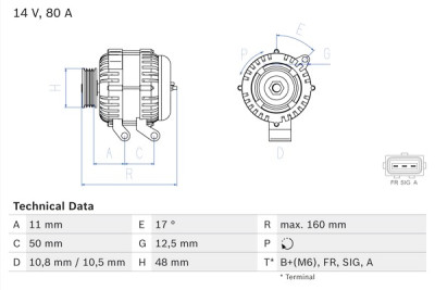 Alternatore BOSCH 0 986 044 701