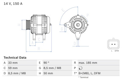 Alternatore BOSCH 0 986 046 260