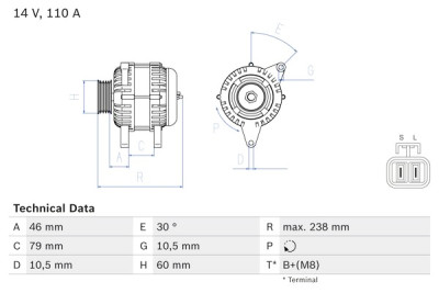 Alternatore BOSCH 0 986 049 500