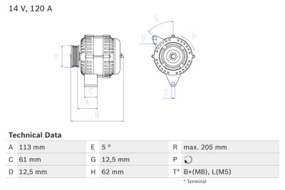 Alternatore BOSCH 0 986 049 530