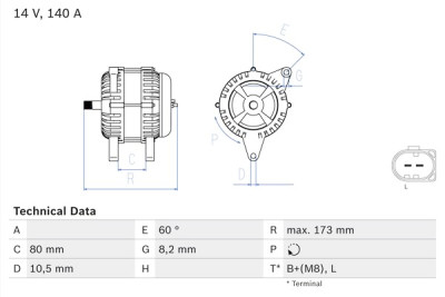 Alternatore BOSCH 0 986 049 950