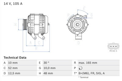 Alternatore BOSCH 0 986 080 440
