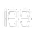 Set di 4 pastiglie freno BOSCH 0 986 424 134