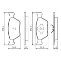 Set di 4 pastiglie freno BOSCH 0 986 424 200