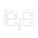 Set di 4 pastiglie freno BOSCH 0 986 424 287