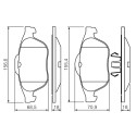 Set di 4 pastiglie freno BOSCH 0 986 424 616