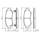 Set di 4 pastiglie freno BOSCH 0 986 424 696