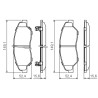Set di 4 pastiglie freno BOSCH 0 986 424 696