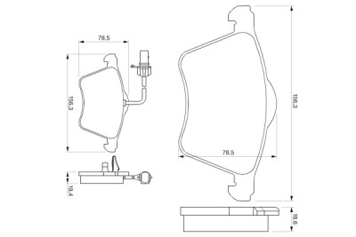 Set di 4 pastiglie freno BOSCH 0 986 424 780