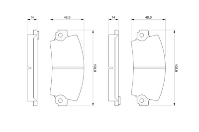 Set di 4 pastiglie freno BOSCH 0 986 461 396