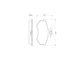Set di 4 pastiglie freno BOSCH 0 986 466 698