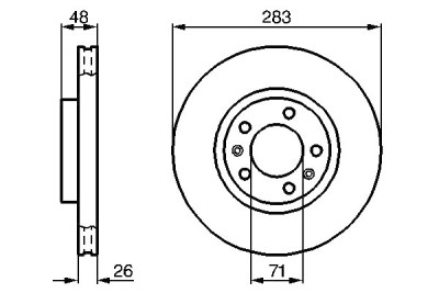 Set di 2 dischi freno BOSCH 0 986 478 125