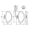 Set di 4 pastiglie freno BOSCH 0 986 491 050