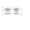 Set di 4 pastiglie freno BOSCH 0 986 494 036