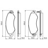 Set di 4 pastiglie freno BOSCH 0 986 494 300