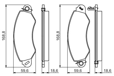 Set di 4 pastiglie freno BOSCH 0 986 494 300
