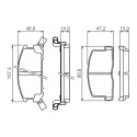 Set di 4 pastiglie freno BOSCH 0 986 494 412
