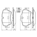 Set di 4 pastiglie freno BOSCH 0 986 494 489