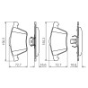 Set di 4 pastiglie freno BOSCH 0 986 494 492