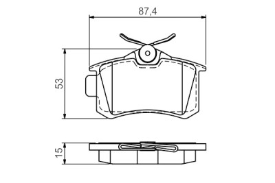 Set di 4 pastiglie freno BOSCH 0 986 494 519
